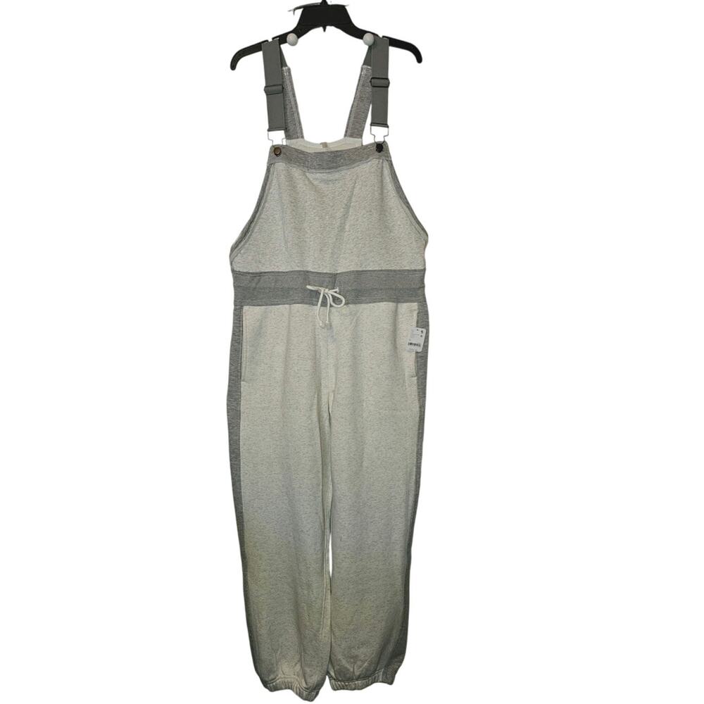 New Free People MOVEMENT Making It Overalls $168 X-LARGE Heather Grey Combo - Picture 5 of 7